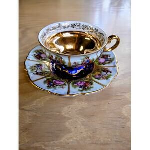 Vintage JK Decor Carlsbad Love Story Artwork Demitasse Cup and Saucer